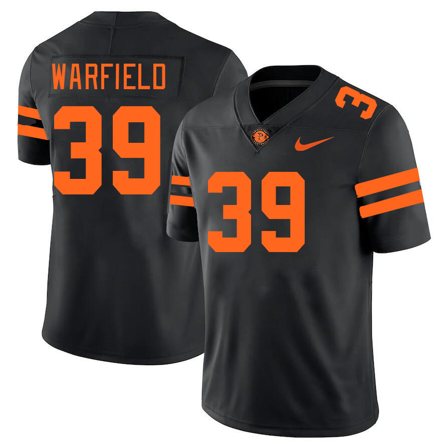 Men-Youth #39 Lucas Warfield Princeton Tigers 2023 College Football Jerseys Stitched-Black